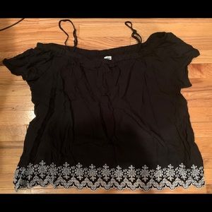 Old Navy Black shoulder-less top